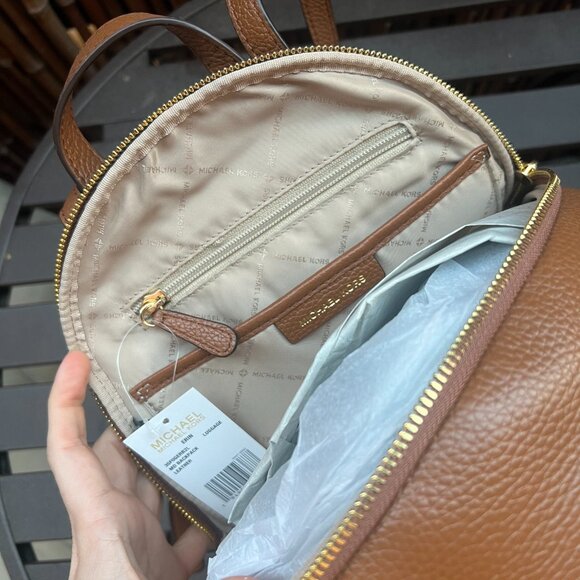 NWT - Michael Kors Erin Medium Backpack - Brown - Picture 4 of 5